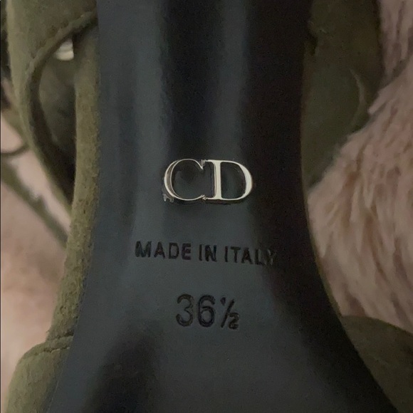 Christian Dior Green Lace Up Heels - Picture 5 of 6